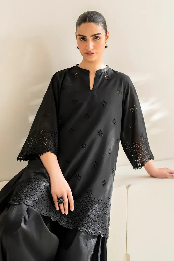 Dhanak 3PC Embroidered With Chiffon Dupatta-152 - Image 2