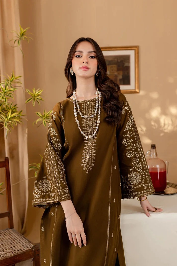 Dhanak-2PC Embroidered Suit - 185 - Image 4